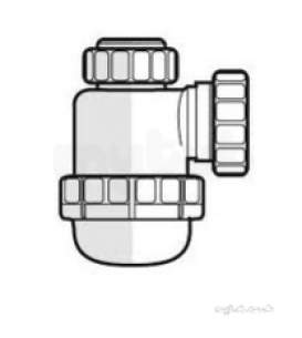Polypipe Waste and Traps -  32mm Bottle Trap-38mm Seal Wp37-w