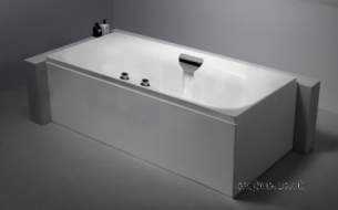 Eastbrook Baths -  L Shaped Panel 1700 X 700 X 515 Carronite Wh