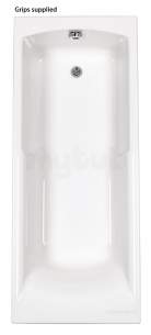 Eastbrook Baths -  Eastbrook Apex 1.7mx800 5mm Tg Wh