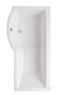 Eastbrook Baths -  Brio 1650 Showerbath 5mm Left Hand Wh 23.4791l