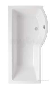 Eastbrook Baths -  Brio 1650 Showerbath 5mm Right Hand Wh 23.4791r