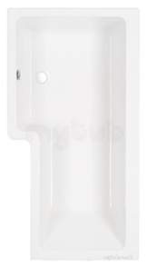 Eastbrook Baths -  Quantum Showerbath Left Hand 1.5m 5mm Wh