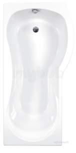 Eastbrook Baths -  Arc Showerbath Right Hand 1.7mx850 Carronite Wh