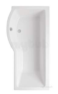Eastbrook Baths -  Brio 1650 Showerbath Carronite Left Hand Wh