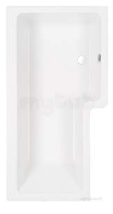 Eastbrook Baths -  Quantum Showerbath Right Hand 1.5m Carronite Wh