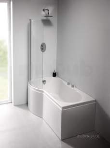 Eastbrook Showers -  23.620 Sigma Showerbath Screen Silver