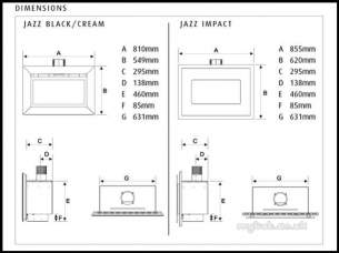 Flavel Gas Fires -  Flavel Jazz Rc Black/champagne Trim Ng