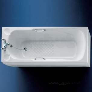 Armitage Shanks Acrylic Baths -  Armitage Shanks Sandringham 1700mm Two Tap Holes Tg Bath Wh