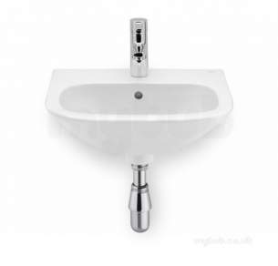 Roca Sanitaryware -  Roca Amaya 450 Basin Two Tap Holes White 475121000