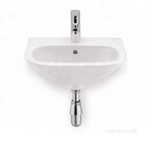 Roca Sanitaryware -  Roca Laura 450 Basin Two Tap Holes White 325315000