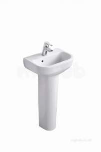 Ideal Standard Playa Sanitaryware -  Ideal Standard Playa J4676 450mm One Tap Hole H/r Basin Wh J467601