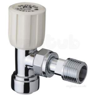 Terrier and Belmont Radiator Valves -  1/2x15mm 367pf Cpwh Ang C/w 10mm Elb