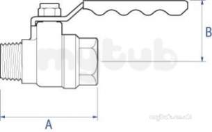 Pegler General Commercial Valves -  Pegler Pb500mf Bspp Brs Ball Vlv Red 10