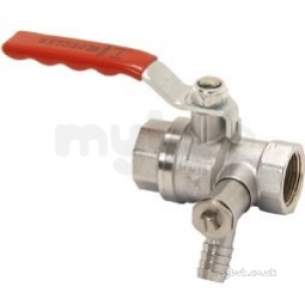 Pegler General Commercial Valves -  Pegler Pb500dc Bspp Brs Ball Vlv Red 15