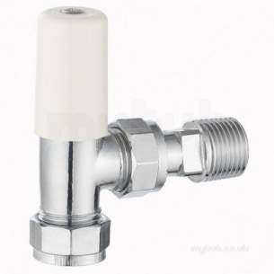 Terrier and Belmont Radiator Valves -  Terrier 367 8mm X 1/2 Inch Mi Angle Ls Chrome