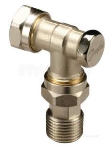 Danfoss Randall Ras C and Ras D Trvs -  Danfoss 003l020400 Nickel Rlv-d 8/10mm Lockshield Valve With Compression Fitting