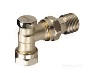 Danfoss Randall Ras C and Ras D Trvs -  Danfoss 003l023500 Nickel Rlv-d Angled Lockshield/wheelhead Pack 15mm