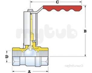 Pegler General Commercial Valves -  Pegler Pb500el Bspt Brass Ball Valve 2