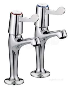 Bristan Brassware -  Value Lever High Neck Pillar Taps Chrome Plated Wth