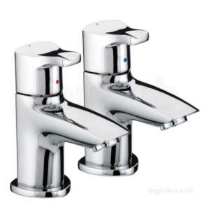 Bristan Brassware -  Bristan Capri Basin Taps Chrome Plated Cap 1/2 C