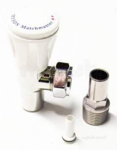 Myson Manual Radiator Valves -  Myson Matchmaster 15mm Wh Chrome Plated Pushfit Ppv