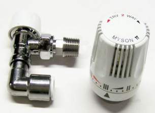 Myson TRVs -  Myson 15mm Trv2 90 Degree Chrome Plated Pushfit Ppv