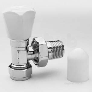 Pegler Bulldog TrvS and Manual Valves -  Jazz 1/2x10mm Chrome Plated Angle Radiator Valve