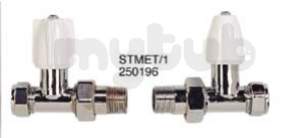 Metro Era and Mini Era Radiator Valves -  Metro-era 15mm X 1/2 Inch Straight Wh Pol.cp