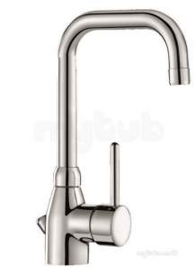 Delabie Basin Mixers -  Delabie Basin Mixer With Swivel Spout H200 L150mm With Waste