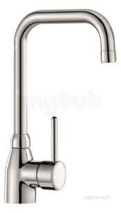 Delabie Brassware -  Delabie Sink Mixer With Swivel Spout H220 L200mm No Waste