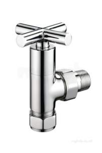 Pegler TRVs -  Pegler X Top Modern Wh And Ls 15mm Angle Cp