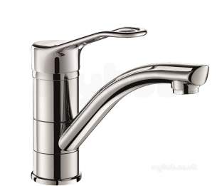 Delabie Brassware -  Delabie Mechanical Sink Mixer Swivel Spout H150 L230mm Sculpt Lever