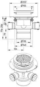 Blucher Drainage -  Adj Drain Flex Sheet Floor 251.303.110