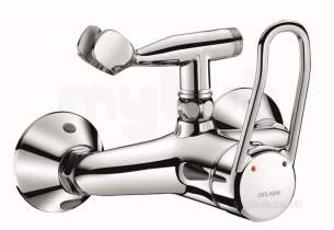 Delabie Brassware -  Delabie Mechanical Shower Mixer Top Outlet Sculpt Lever Offset Sp 2538