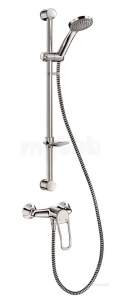 Delabie Brassware -  Delabie Mechanical Shower Mixer Top Outlet Sculpt Lever Offset Sp 2539kit