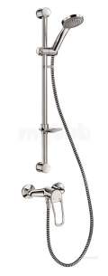 Delabie Brassware -  Delabie Mechanical Shower Mixer Top Outlet Sculpt Lever Offset Sp 2539skit
