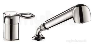 Delabie Brassware -  Delabie Mechanical Mixer Plus Base Plate Retract Spray Sculptured Lever