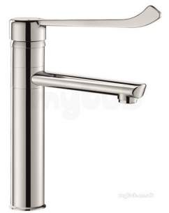 Delabie Brassware -  Delabie Mechanical Mixer High Swivel Spout H160 L160mm Hygiene Lever
