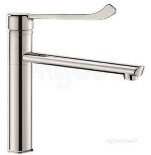 Delabie Brassware -  Delabie Mechanical Mixer High Swivel Spout H160 L250mm Hygiene Lever