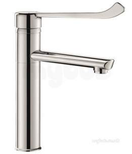 Delabie Brassware -  Delabie Ep Mixer High Fixed Spout H160 L160 Hygiene Lever