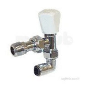 Pegler Mercia Radiator Valves -  Mercia 10mm Rad Valve Wh/ls Pf Elb Conn Cp