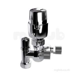 Inta Decorative Radiator Valves -  Inta I-therm 15mm Angled Trv And Ls Chrome