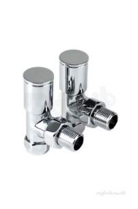 Inta Decorative Radiator Valves -  Inta 15mm Angled Radiator Valves Pair