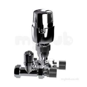 Inta Decorative Radiator Valves -  Inta I-therm 15mm Straight Trv And Ls Chr