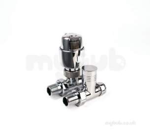 Inta Decorative Radiator Valves -  Inta 15mm Str Chrome Trv Plus Metal Ls Pk