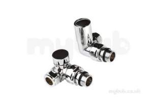 Inta Decorative Radiator Valves -  Inta 15mm Corner Radiator Valves Pair