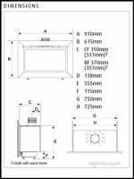 Flavel Gas Fires -  Flavel Rocco Bf Mc Black/silver Trim Ng