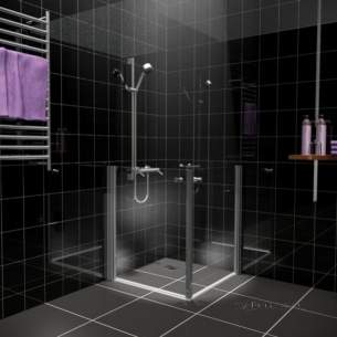 Akw Level Best Shower Enclosures and Screens -  Akw 26320 Larenco Duo Care Door 900mm Lh
