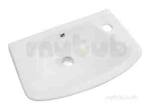 Eastbrook Sanitary Ware -  Loire 460 X 270 Cloakroom Basin One Tap Hole Wh