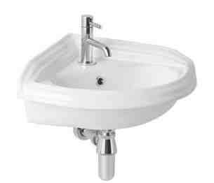 Eastbrook Sanitary Ware -  Eastbrook Tamarind Corner Basin One Tap Hole Wh